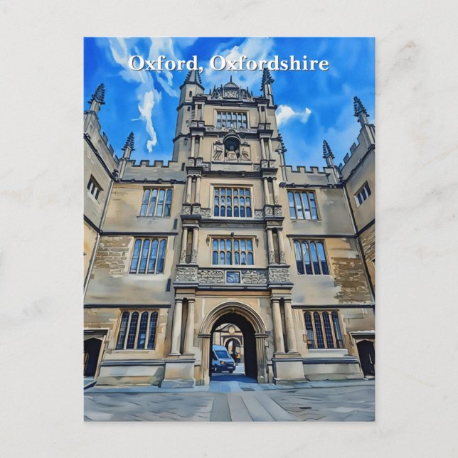 Divinity in Stone – Bodleian Library, Oxford Postcard (Front)