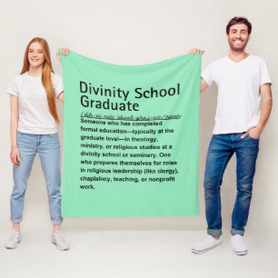 Divinity school graduate fleece blanket