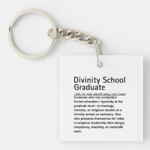 Divinity school graduate keychain