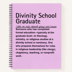Divinity school graduate notebook