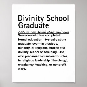 Divinity school graduate poster