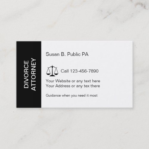 Divorce Attorney Business Cards