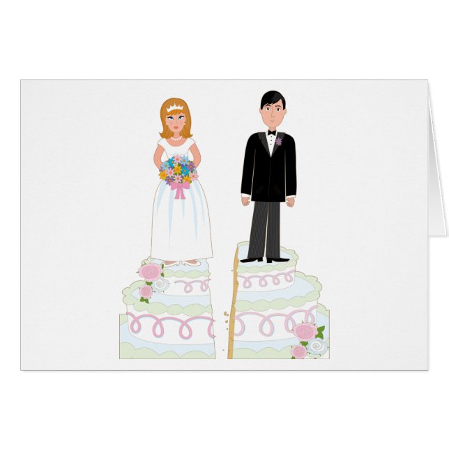 Divorce Cake Stock Cards (Front Horizontal)