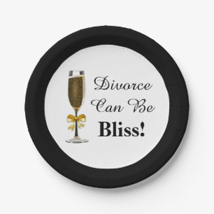 Divorce Can Be Bliss Party Celebration Paper Plates
