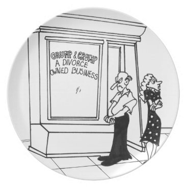 Divorce Cartoon 2458 Melamine Plate Divorce Cartoon 2458 Melamine Plate