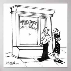 Divorce Cartoon 2458 Poster