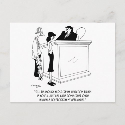 Divorce Cartoon 6485 Postcard