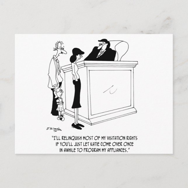 Divorce Cartoon 6485 Postcard (Front)