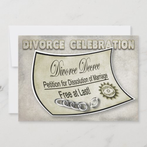 DIVORCE CELEBRATION INVIATION _ DECREE INVITATION