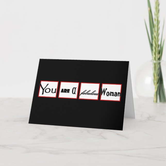 Divorce Encouragement You are a FABULOUS Woman Card (Front)