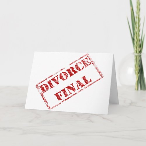 Divorce Final Stamp Card