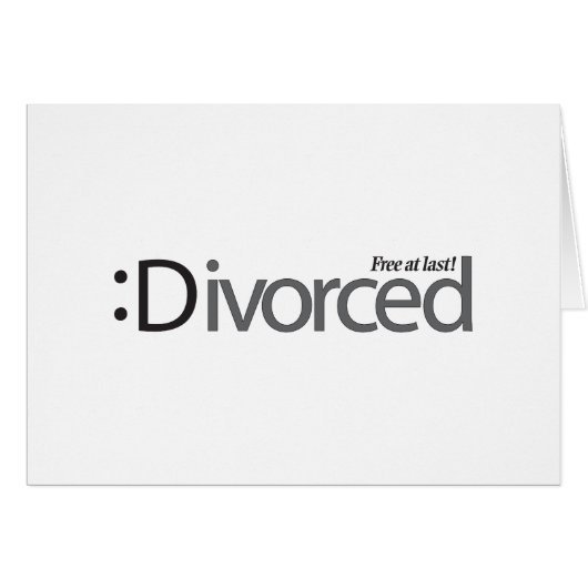 DIVORCE - free at last Cards (Front Horizontal)