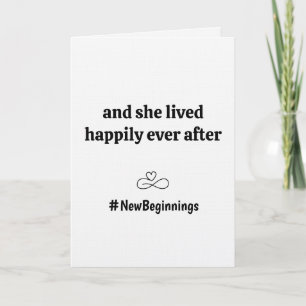 Divorce Funny New Beginnings Freedom End of Error Card