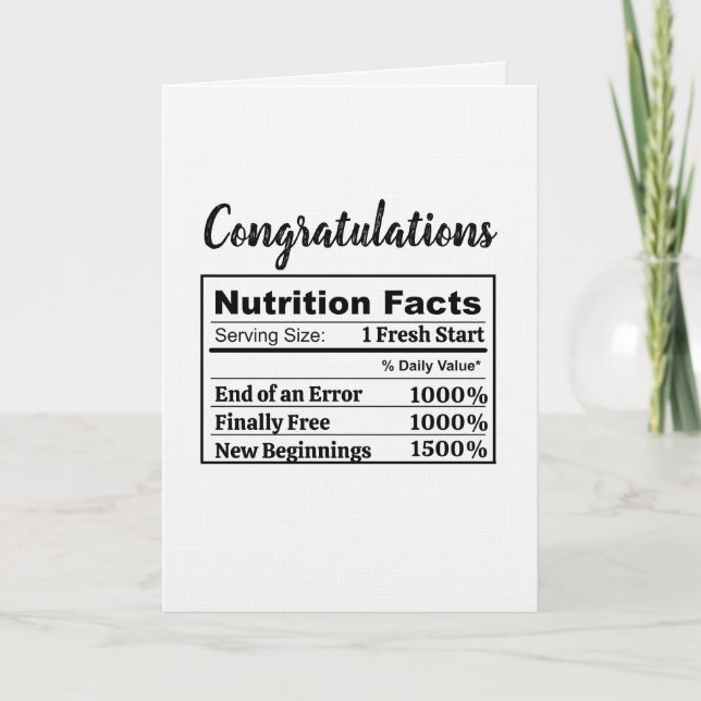 Divorce Funny New Beginnings Freedom End of Error Card (Front)