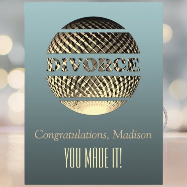 Divorce greeting card gold platinum (Creator Uploaded)