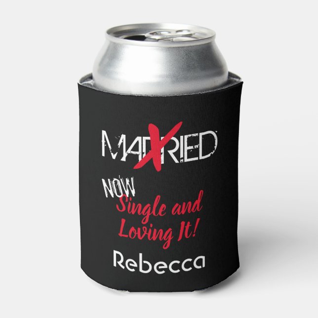 Divorce Humor Can Cooler (Can Front)