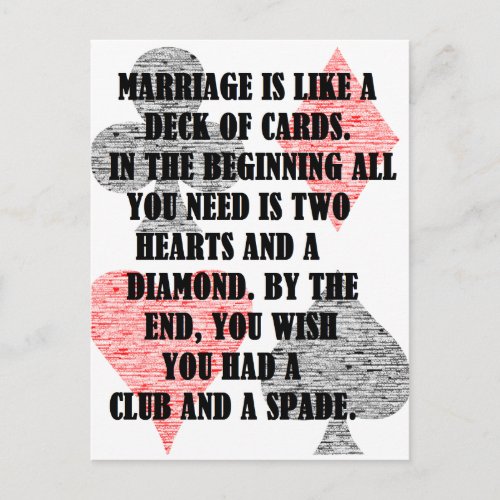 Divorce Humor Postcard