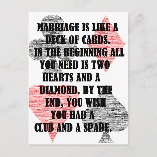 Divorce: Humor Postcard (Front)