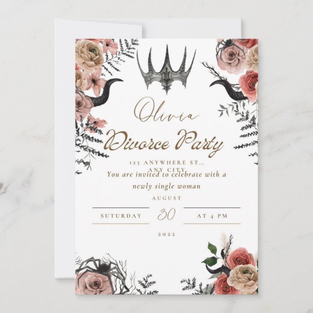 Divorce Invitation with a Villain Flare (Front)