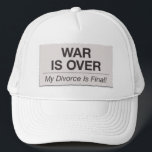 Divorce is Final Trucker Hat<br><div class="desc">Divorces can get ugly... War is Over cap celebrates the end of the fighting when the divorce is final. Newspaper headline style design.</div>