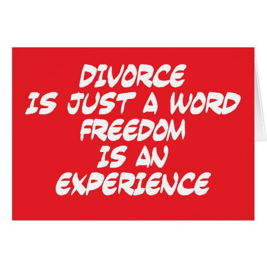 Divorce Is Just A Word Cards (Front Horizontal)