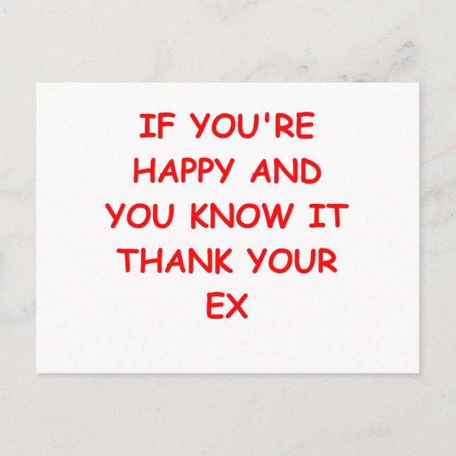 divorce joke postcard (Front)