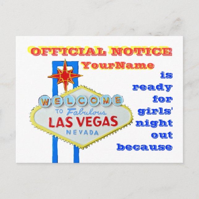 Divorce Las Vegas Style Announcement Postcard (Front)