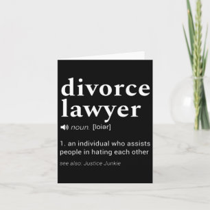 Divorce Lawyer' Gag Dictionary Definition Design  Card