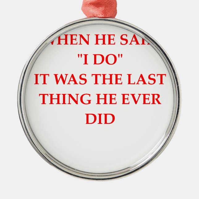 divorce metal ornament (Front)