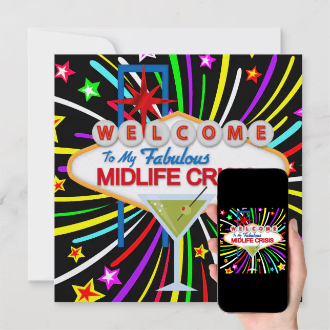 Divorce Midlife Crisis Party SRF Invitation Zazzle