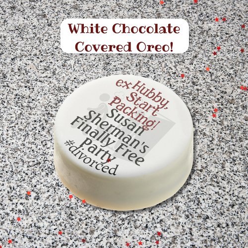 Divorce Party Celebration Ex Hubby Start Packing Chocolate Covered Oreo