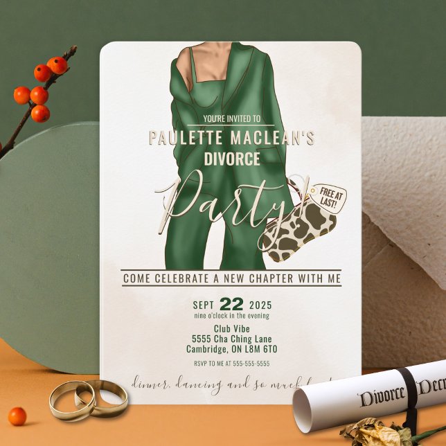 Divorce Party Celebration Invitation (Divorce Party Invitation)