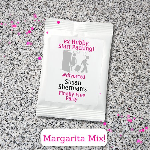 Divorce Party Finally Free Favors Pink Margarita Drink Mix