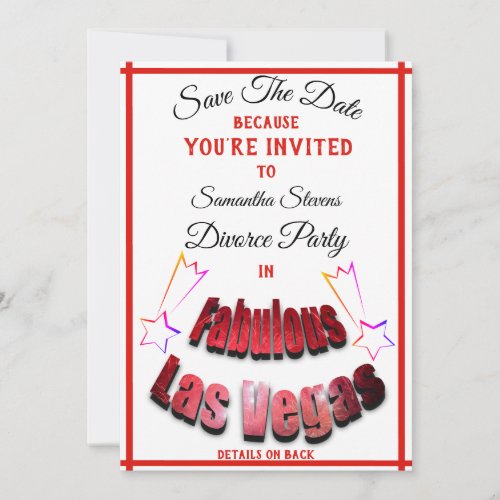 Divorce Party in Las Vegas Fabulous Stars _ Save The Date