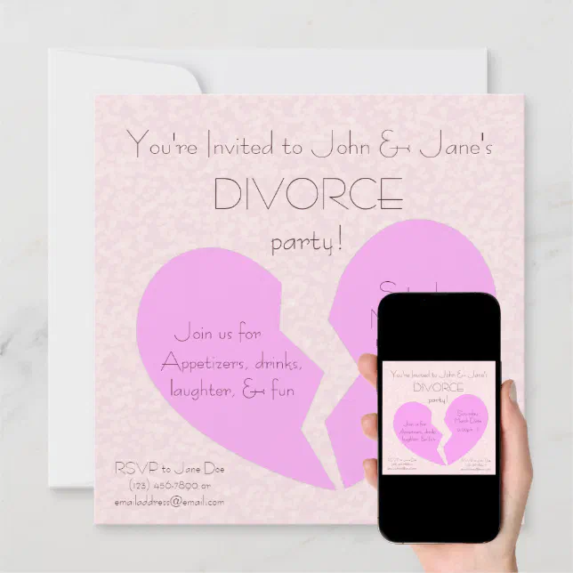Divorce Party Invitation (Downloadable)