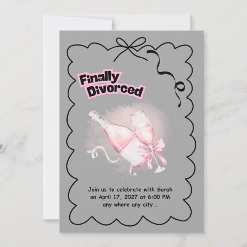Divorce Party Invitation Finally free