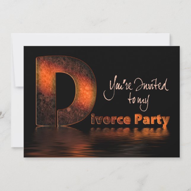 Divorce Party Invitation (The Big D Word) (Front)