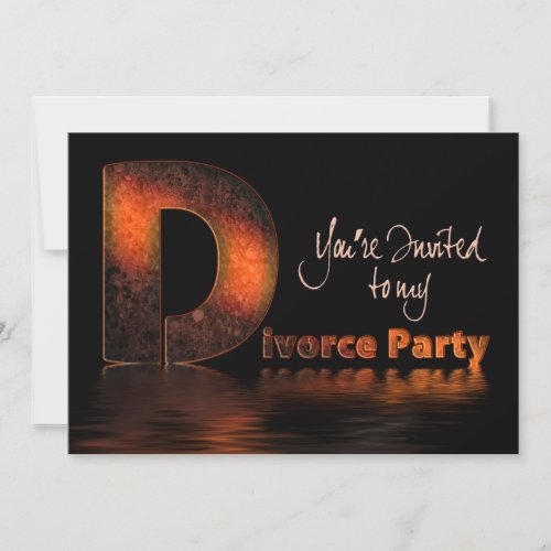 Divorce Party Invitation The Big D Word