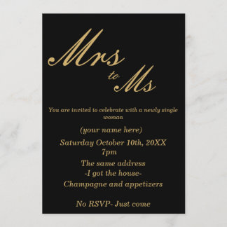 Divorce Party Invite