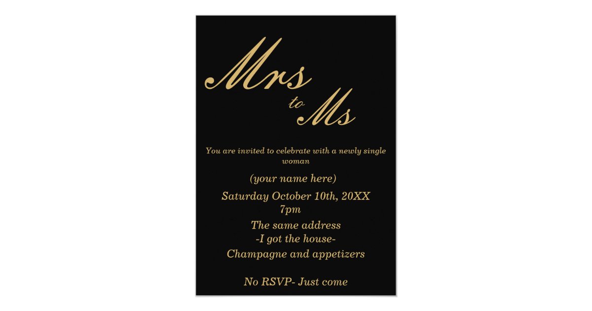 Divorce Party Invite | Zazzle.com