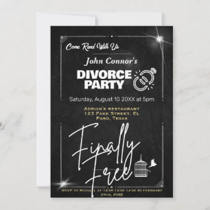 Divorce party invites: Finally free, free bird Invitation