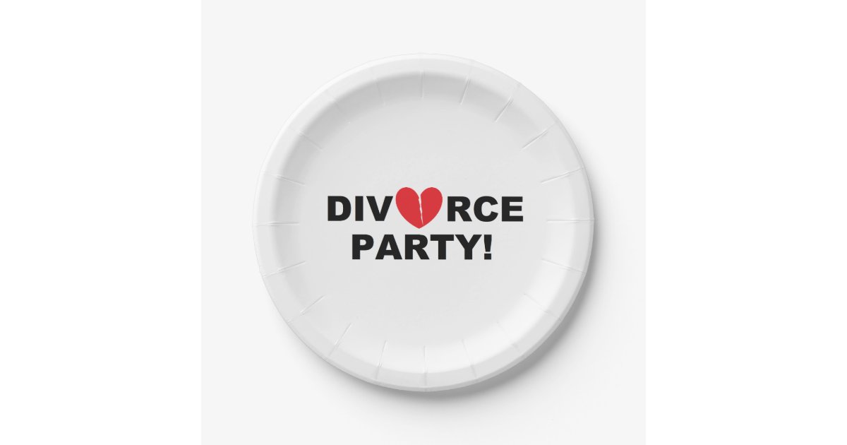 "Divorce Party" Paper Plates Zazzle