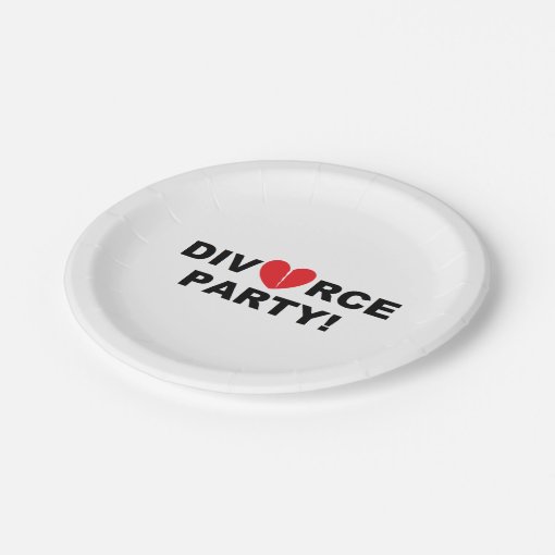 "Divorce Party" Paper Plates Zazzle