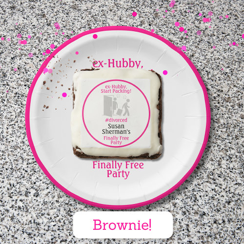 Divorce Party Treats Favors Finally Free Pink Brownie