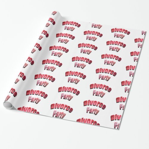 Divorce Party White _ Wrapping Paper