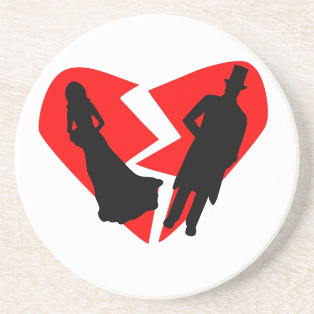 Divorce Sandstone Coaster (Front)