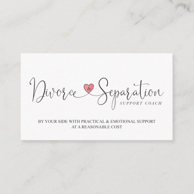 Divorce & Separation Coach Custom Business Cards (Front)