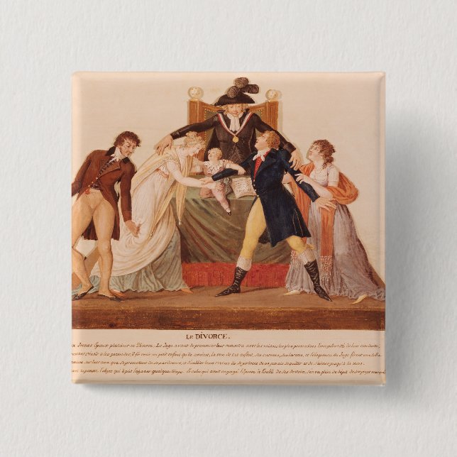 Divorce. The Reconciliation Pinback Button (Front)