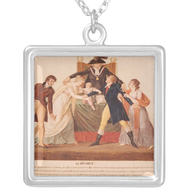 Divorce. The Reconciliation Silver Plated Necklace (Front)