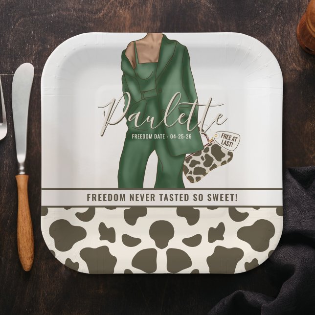 Divorce Theme Animal Skin  Paper Plates (Divorce Theme Paper Plates)